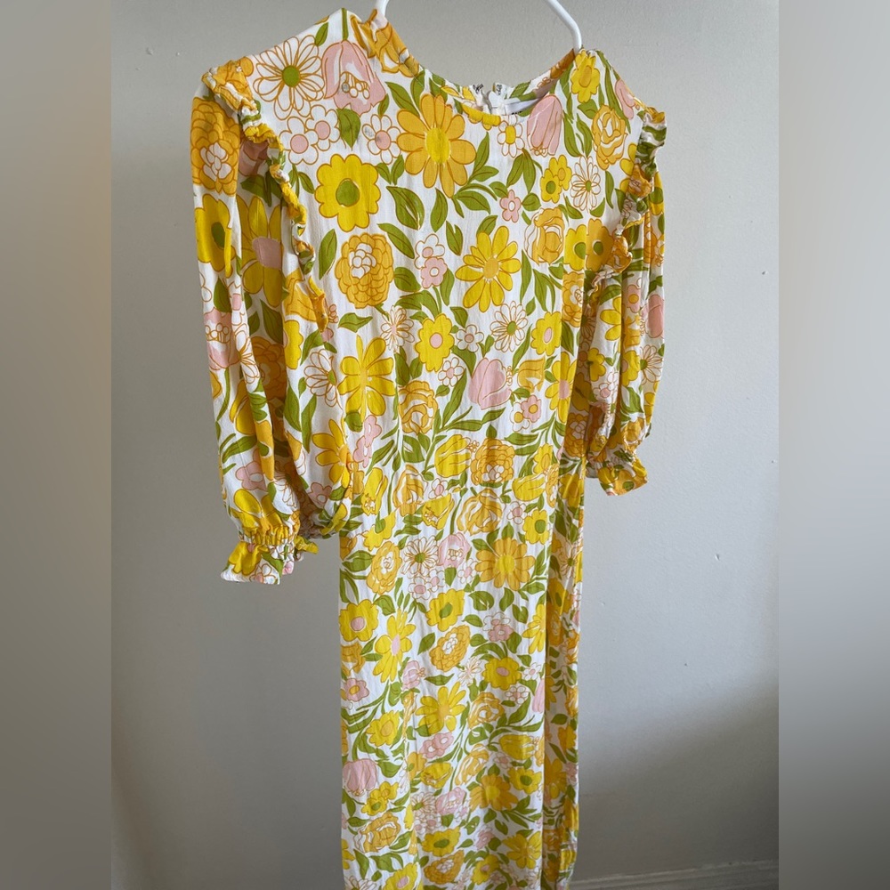 Faithfull the Brand Midi Dress Jolene Floral Print (Size 2) - Picture 4 of 10